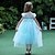 cheap Movie &amp; TV Theme Costumes-Princess Elsa Dress Flower Girl Dress Girls&#039; Movie Cosplay A-Line Slip Vacation Dress Blue Dress Halloween Children&#039;s Day Masquerade Polyester
