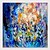 levne Abstraktní malby-yardů&amp;amp;ručně malované abstraktní květinové olejomalba s nataženým rámečkem pro domácí dekorace