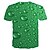 tanie męska koszulka 3d-Męska koszulka z okrągłym dekoltem z krótkim rękawem zielony niebieski fioletowy casual codzienny nadruk topy streetwear przesadzone letnie koszulki z nadrukami