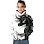 olcso lány 3D pulóverek és pulóverek-Gyerekek Lány Kapucnis felső és melegítő Hosszú ujj Ló 3D nyomtatva Mértani Állat Zseb Fehér Gyermekek Felsők Aktív Alap Divat Szabadtéri sport 2-13 év