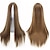 cheap Synthetic Trendy Wigs-Synthetic Wig Straight Middle Part Wig Long Light Brown Dark Brown Natural Black #1B Synthetic Hair 28 inch Women&#039;s Middle Part Party Fashion Black / Daily Wear / Ombre Hair