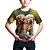 cheap Tees &amp; Shirts-Kids Boys T shirt Animal 3D Print Short Sleeve Active Summer Green