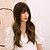 cheap Synthetic Trendy Wigs-Synthetic Wig Body Wave Natural Wave Side Part With Bangs Wig Long Brown Synthetic Hair 24 inch Women&#039;s Cosplay Fashion African American Wig Brown BLONDE UNICORN
