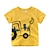 tanie Koszulki z krótkim rękawem i koszule-Dzieci Dla chłopców Podkoszulek T-shirt Krótki rękaw Żółty Kreskówki Geometryczny Bawełna Moda miejska / Lato