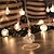abordables Guirlandes Lumineuses LED-50 boules de cristal led guirlandes lumineuses 5m guirlandes led guirlandes extérieures guirlande lumineuse alimentée par batterie guirlande lumineuse étanche jardin extérieur noël fête de mariage cou