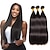 cheap 3 Bundles Human Hair Weaves-3 Bundles Hair Weaves Brazilian Hair Straight Human Hair Extensions Remy Human Hair 100% Remy Hair Weave Bundles 300 g Natural Color Hair Weaves / Hair Bulk Human Hair Extensions 8-28 inch Natural