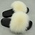 abordables Zapatillas de estar por casa-Women&#039;s Slippers House Slippers Fluffy Slippers Slides for Women Open Toe Slippers Girls Fluffy House Slides