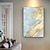 billiga Abstrakta målningar-oljemålning 100 % handgjord handmålad väggkonst på duk abstrakt modern gyllene blå marmor textur heminredning dekor rullad duk utan ram osträckt