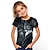 cheap Tees &amp; Blouses-Kids Girls&#039; T shirt Animal 3D Print Short Sleeve Basic Black
