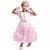 cheap Movie &amp; TV Theme Costumes-Princess Princess Peach Dress Girls&#039; Movie Cosplay Vacation Dress Pink Dress Halloween Children&#039;s Day Polyester Organza