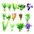 Недорогие Аквариумный декор и гравий-Аквариум украшение аквариума водное растение искусственные растения искусственный пластик 5 шт.