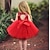 baratos Vestidos-Vestido infantil para meninas 1-5 anos de cor sólida desempenho de festa lantejoulas de férias preto rosa vermelho sem mangas lindos vestidos doces básicos verão