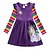 tanie שמלות-Kids Little Girls&#039; Dress Dinosaur Casual Cartoon Long Sleeve Purple Dresses