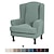 cheap Wingback Chair Cover-2 Piece Sofa Cover High Stretch Jacquard Fabric Furniture Slipcover Stay in Place Soft Spandex Form Fit Wing Back Armchair Slipcovers Skid Resistance Machine Washable