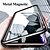 cheap iPhone Cases-Single-sided Magnetic Phone Case For Apple iPhone XS / iPhone XR / iPhone XS Max Shockproof / Transparent / Magnetic Full Body Cases Solid Colored Hard Tempered Glass