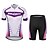 cheap Men&#039;s Clothing Sets-BIKEBOY Women&#039;s Short Sleeve Cycling Jersey with Shorts Summer Polyester Purple Patchwork Funny Bike Clothing Suit 3D Pad Quick Dry Breathable Reflective Strips Back Pocket Sports Patchwork Mountain