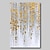 preiswerte Blumen-/Botanische Gemälde-Ölgemälde handgemalte abstrakte abstrakte Landschaft zeitgenössische moderne gestreckte Leinwand goldene Blumen mit gestrecktem Rahmen