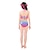 cheap Swimwear-Kids Girls&#039; Three Piece Swimwear New Year Color Block Vintage Drawstring Bathing Suits 3-10 Years Fuchsia