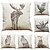 cheap Throw Pillows &amp; Covers-1 Set of 6 Pcs Linen Throw Pillow Covers Animal Print  Decorative Throw Pillow Case Cushion Case for Room Bedroom Room Sofa Chair Car, Panda Print,18 x 18 Inch