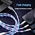 cheap Smart Novelty Lights-6pcs 2pcs 1pcs Glow LED Lighting 3-in-1 Fast Charging USB Type C Cable  Micro Charger Cable Wire for iPhone Huawei Samsung