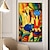 cheap Abstract Paintings-Oil Painting 100% Handmade Hand Painted Wall Art On Canvas Abstract Modern Colorful Women Home Decoration Decor Rolled Canvas No Frame Unstretched