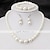זול סטים של תכשיטים-בגדי ריקוד נשים סטי תכשיטי כלה דמוי פנינה עגילים תכשיטים לבן עבור מפלגה חתונה ארוסים הבטחה פֶסטִיבָל 4