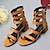cheap Women&#039;s Sandals-Women&#039;s Sandals Gladiator Sandals Roman Sandals Daily Summer Cuban Heel Open Toe PU Zipper Black White Orange