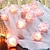 tanie Taśmy świetlne LED-6m 40led różowy kwiat róży lampki choinkowe led świąteczna lampka smyczkowa wesele lampa dekoracyjna zasilana baterią bez baterii