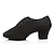 ieftine Pantofi Antrenament-Pentru femei Încălțăminte latină Pantofi de Dans Line Dance Antrenament Dantelat Călcâi În jos în două puncte Grosime călcâială Negru