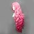 abordables Perruques de fête-Perruque de Cosplay Costume Perruque Synthétique Frisée Perruque Longue Rose+Rouge Cheveux Synthétiques de 28 pouces Perruques d'Halloween pour Hommes Fête Rose