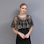 cheap Wedding Guest Wraps-Short Sleeve Capes POLY Wedding / Party / Evening Women&#039;s Wrap With Wave-like / Pattern / Paillette