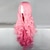 preiswerte Kostümperücke-Cosplay-Kostüm-Perücke, synthetische Perücke, lockiges Mittelteil, lange Perücke, rosa + rotes Kunsthaar, 28 Zoll, Herrenparty, rosa Halloween-Perücke