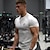 cheap Base Layer &amp; Compression-Men&#039;s Compression Shirt Running Shirt Short Sleeve Base Layer Casual Athleisure Breathable Quick Dry Soft Fitness Performance Training Sportswear Activewear Black White Army Green