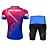cheap Men&#039;s Clothing Sets-BIKEBOY Men&#039;s Short Sleeve Cycling Jersey with Shorts Summer Polyester Red+Blue Patchwork Gradient Bird Bike Clothing Suit 3D Pad Quick Dry Breathable Reflective Strips Back Pocket Sports Patchwork