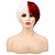 abordables Perruques de déguisement-Perruque Synthétique Droite naturelle Avec Frange Perruque Court Rouge / Blanc Cheveux Synthétiques 8 pouce Femme Animé Design à la mode Cosplay Rouge