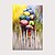 cheap Abstract Paintings-Oil Painting Hand Painted Vertical Abstract Landscape Modern Rolled Canvas (No Frame)