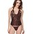 cheap Corsets-Women&#039;s Normal Basic Sexy Undergarments Wedding Lingerie Lingerie - Nylon Polyester Special Occasion Party / Evening Patchwork Jacquard Corset Black Red Brown S M L