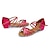 voordelige Dansschoenen voor kinderen-Voor meisjes Latin schoenen Salsa schoenen Prestatie Opleiding Oefenen Satijn Hakken Dikke hak Gesp Zwart goud Roze Rood