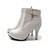 cheap Women&#039;s Boots-Women&#039;s Boots 2021 Pumps Round Toe Booties Ankle Boots Sexy Minimalism Sweet Daily Party &amp; Evening PU Solid Colored White Black / Mid-Calf Boots
