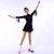 billige Ice Skating Dresses , Pants &amp; Jackets-Figure Skating Dress Girls&#039; Ice Skating Dress Black Glitter Spandex High Elasticity Training Competition Skating Wear Handmade Crystal / Rhinestone Half-Sleeve Ice Skating Figure Skating