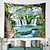 billige landskabstæppe-smuk træ stige vandfald landskab tapisseri hængende klud baggrund klud dekorativ klud hængende klud