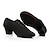ieftine Pantofi Antrenament-Pentru femei Încălțăminte latină Pantofi de Dans Line Dance Antrenament Dantelat Călcâi În jos în două puncte Grosime călcâială Negru