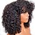 cheap Human Hair Capless Wigs-Afro Kinky Curly Wig With Bangs Full Machine Made Scalp Top Wig 180 Density Remy Brazilian Short Curly Human Hair Wigs