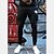 cheap New In-Men&#039;s Sweatpants Joggers Track Pants Athleisure Bottoms Drawstring Cotton Winter Fitness Gym Workout Performance Running Training Breathable Quick Dry Soft Normal Sport Black Black+White