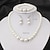 זול סטים של תכשיטים-בגדי ריקוד נשים סטי תכשיטי כלה דמוי פנינה עגילים תכשיטים לבן עבור מפלגה חתונה ארוסים הבטחה פֶסטִיבָל 4