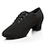 cheap Practice Dance Shoes-Women&#039;s Latin Shoes Practice Trainning Dance Shoes Line Dance Training Lace Up Heel Two-Point Bottom Thick Heel Black