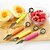 cheap Novelty Kitchen Tools-Fruit Digging Ball Spoon Corrugated Carving Cutter Double Head Stainless Steel