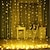 זול חוט נורות לד-3x3m 10x10ft led חלון וילון נצנצים מחרוזת אורות זר מתנה גן בית מסיבת חתונה קישוט יום האהבה עם תקע