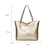 cheap Handbag &amp; Totes-Women&#039;s Tote PU Leather Daily Zipper Solid Color Silver Black Gold