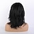 cheap Human Hair Capless Wigs-Remy Human Hair Wig Long Natural Wave Side Part Layered Haircut Asymmetrical With Bangs Black Women Fashion Natural Hairline Capless Women&#039;s All Natural Black #1B 16 inch